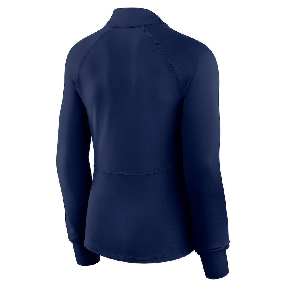 Boston Red Sox Fanatics Women's Elements Raglan Tri-Blend Quarter-Zip Top | MLB Near me
