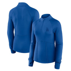 Los Angeles Dodgers Fanatics Women's Elements Raglan Tri-Blend Quarter-Zip Top | MLB Outlet