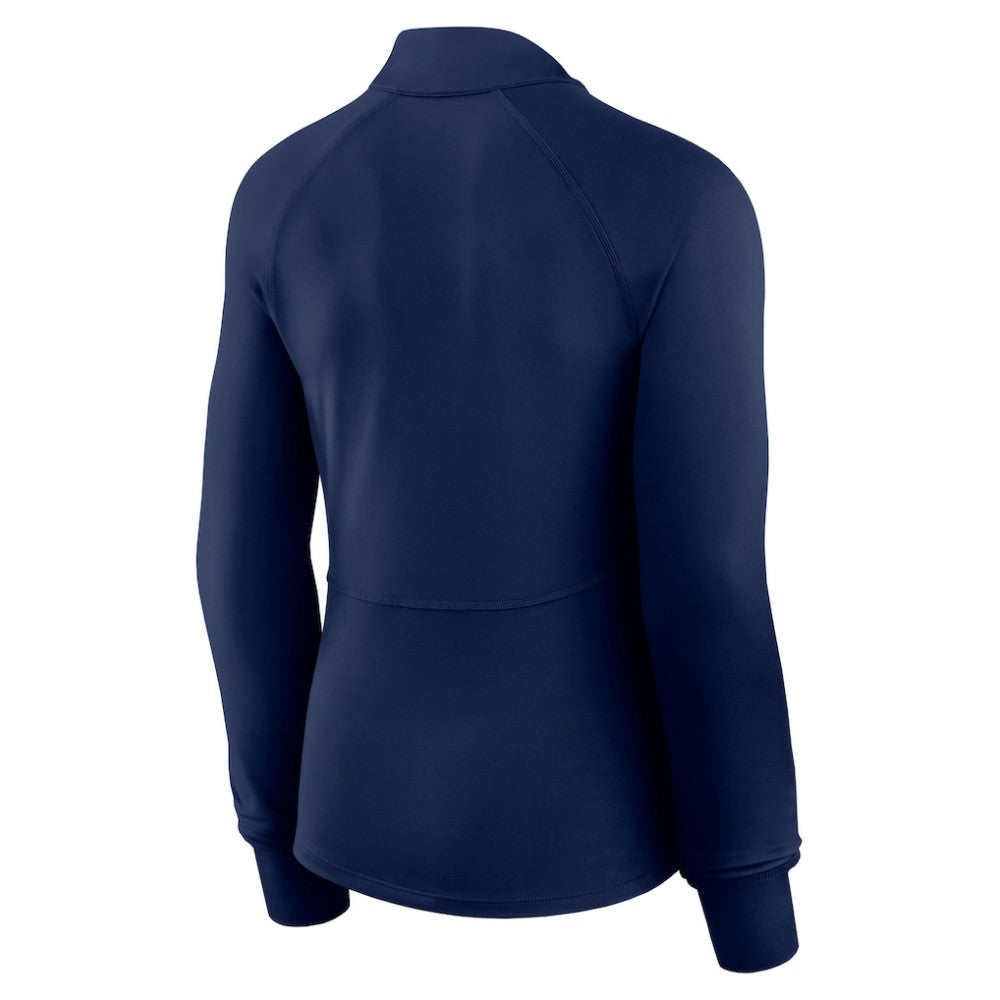 New York Yankees Fanatics Women's Elements Raglan Tri-Blend Quarter-Zip Top | MLB On Sale