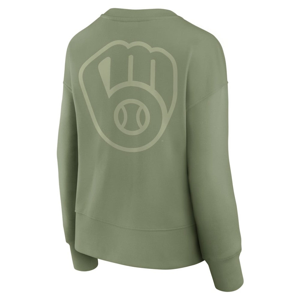 Milwaukee Brewers Fanatics Women's Elements Flow Pullover Sweatshirt | MLB Shop