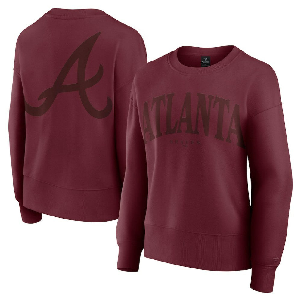 Atlanta Braves Fanatics Women's Elements Flow Pullover Sweatshirt | MLB Discount