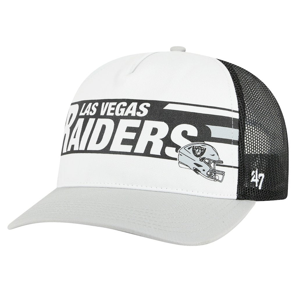 Las Vegas Raiders 47 brand '47 Stack Line Hitch Trucker Adjustable Hat