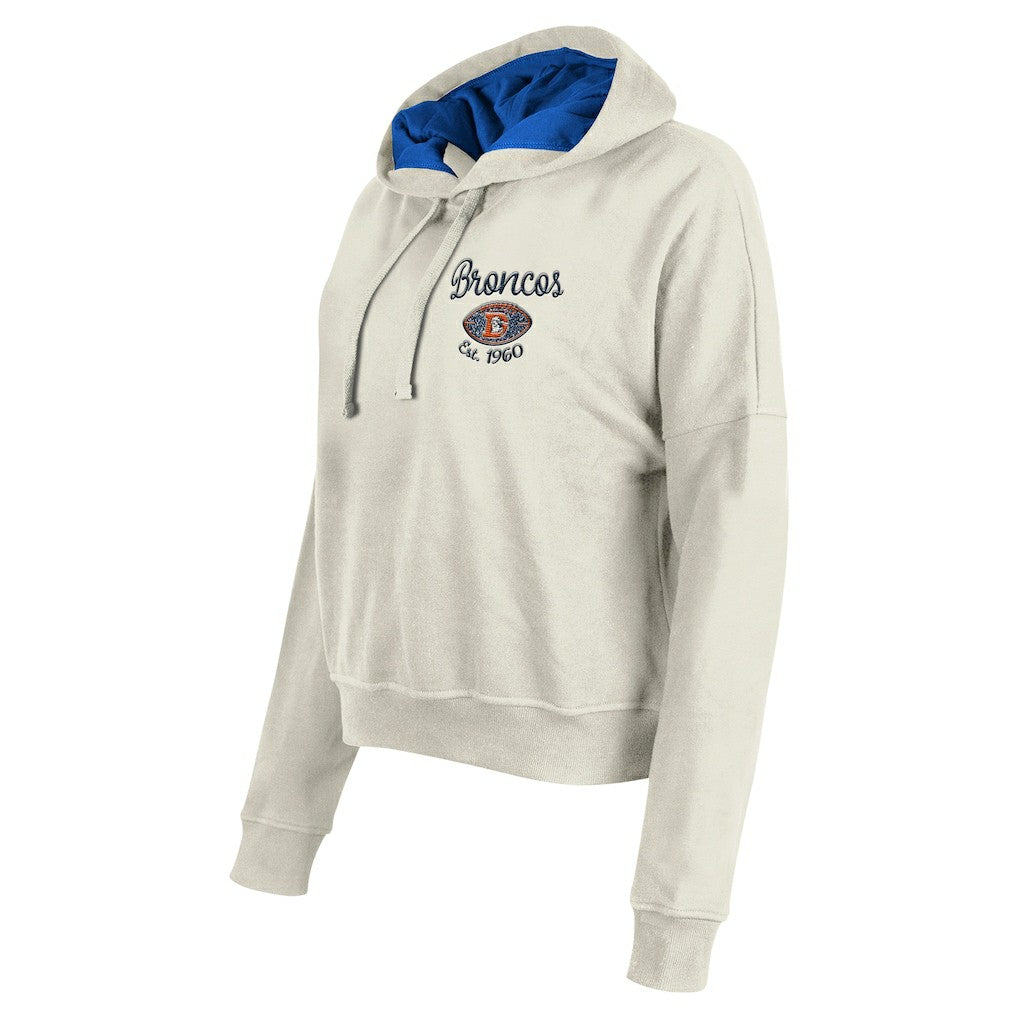 Denver Broncos New Era Women's 3rd Down Historic Pullover Hoodie