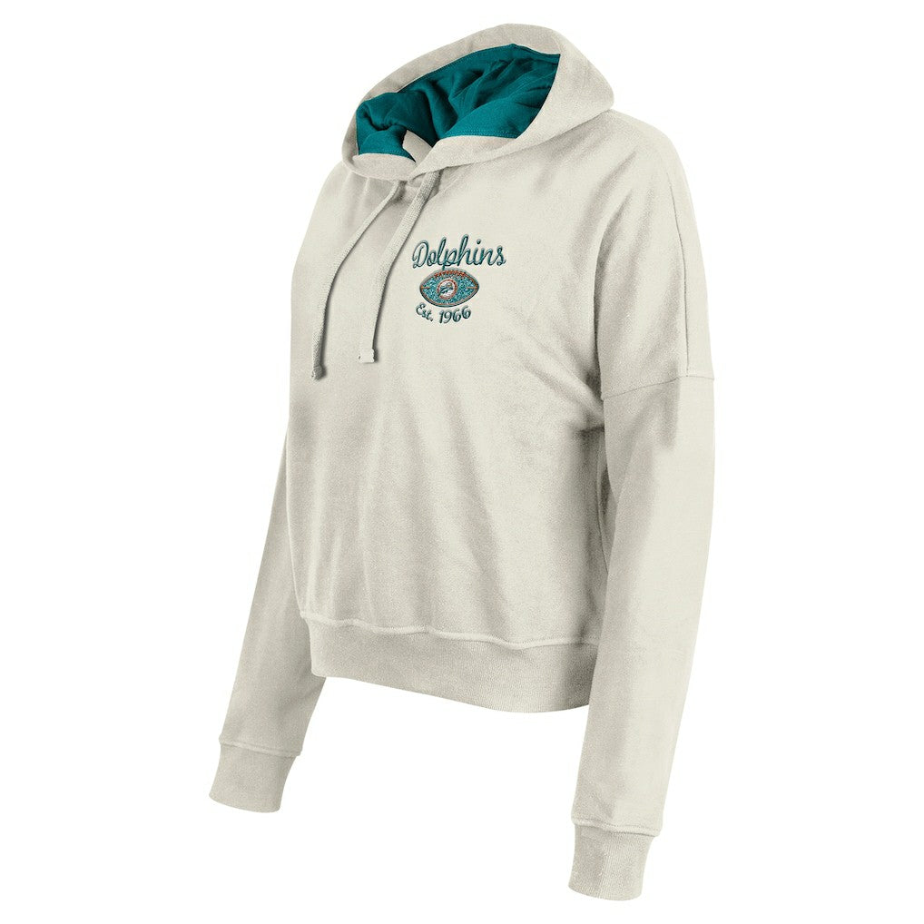 Miami Dolphins New Era Women's 3rd Down Historic Pullover Hoodie