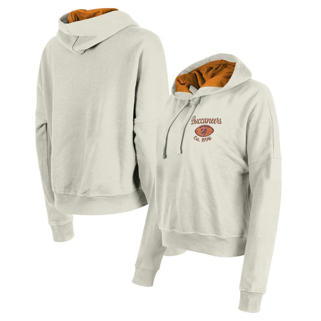 Tampa Bay Buccaneers New Era Women's 3rd Down Historic Pullover Hoodie