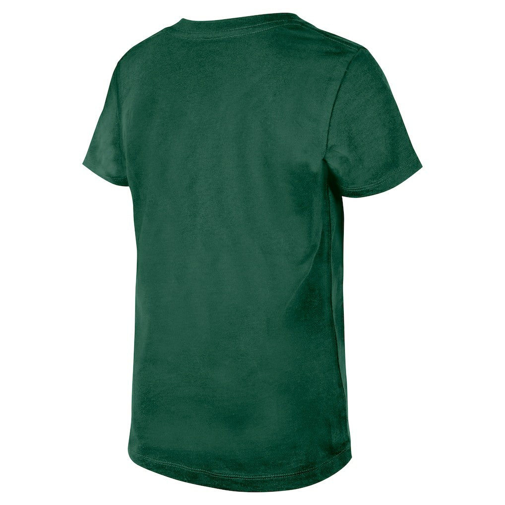 New York Jets New Era Girls Youth Flip Sequin V-Neck T-Shirt