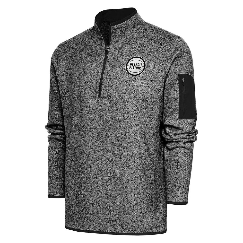 Detroit Pistons Antigua Metallic Logo Fortune Quarter-Zip Pullover sale Outlet
