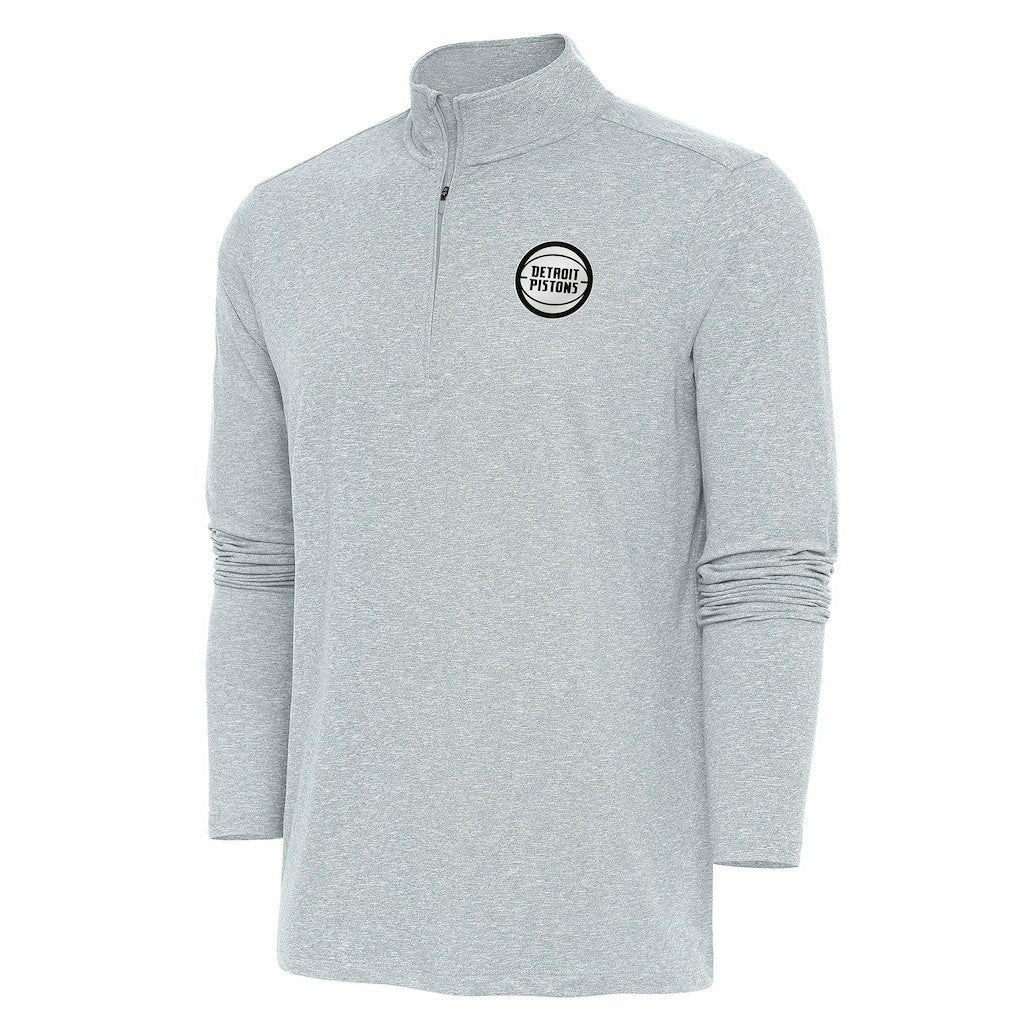 Detroit Pistons Antigua Metallic Logo Hunk Quarter-Zip Pullover sale Online