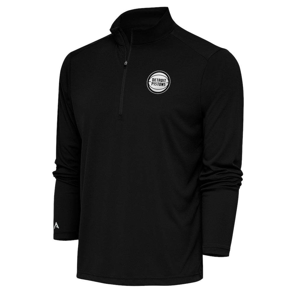 Detroit Pistons Antigua Metallic Logo Tribute Quarter-Zip Pullover sale Discount