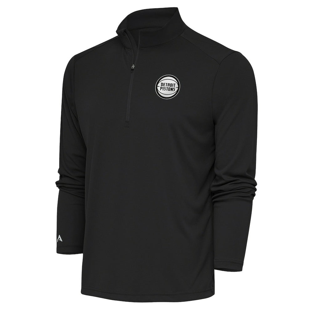 Detroit Pistons Antigua Metallic Logo Tribute Quarter-Zip Pullover sale New