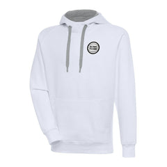 Detroit Pistons Antigua Metallic Logo Victory Pullover Hoodie sale On Sale