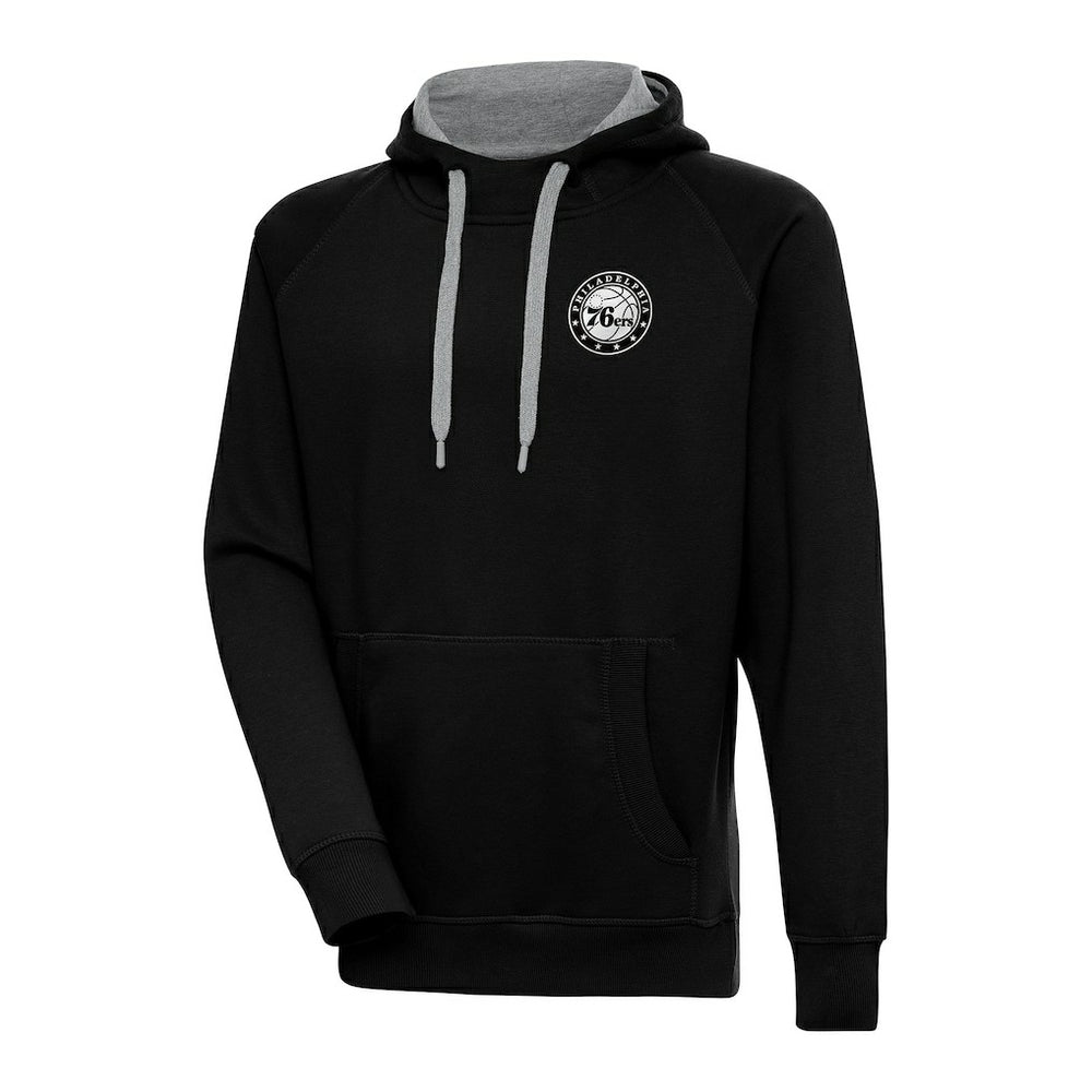 Philadelphia 76ers Antigua Metallic Logo Victory Pullover Hoodie Online