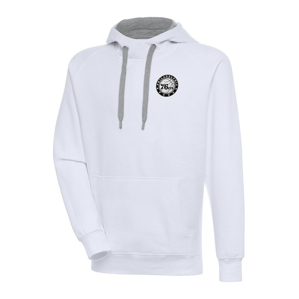 Philadelphia 76ers Antigua Metallic Logo Victory Pullover Hoodie Online