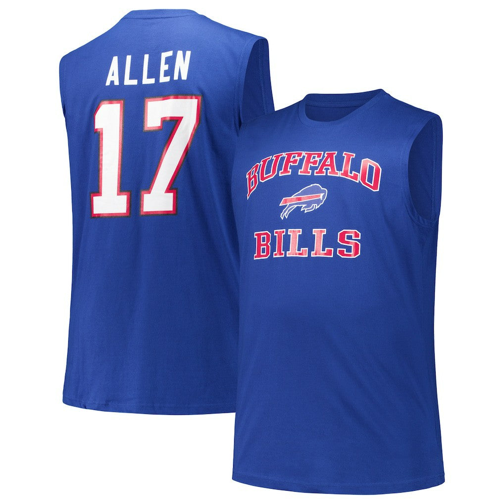 Buffalo Bills Fanatics Josh Allen  Big & Tall Muscle Tank Top