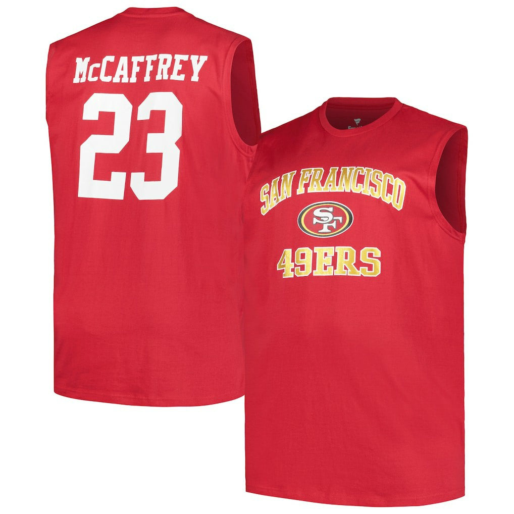 San Francisco 49ers Fanatics Christian McCaffrey  Big & Tall Muscle Tank Top