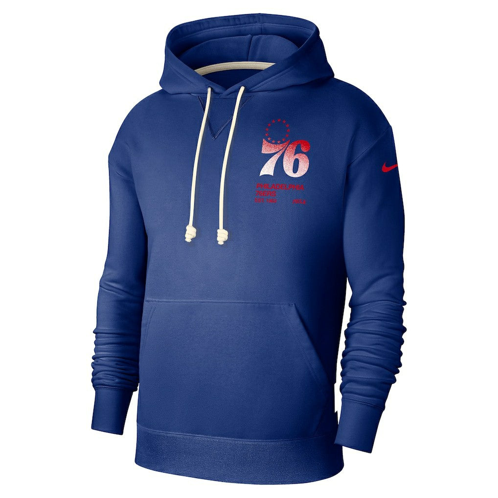 Philadelphia 76ers Courtside Standard Issue Premium Performance Pullover Hoodie New