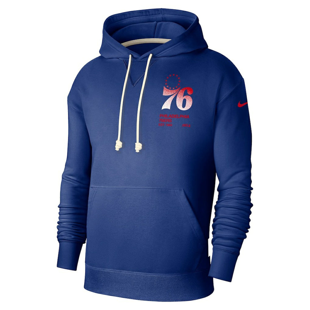 Philadelphia 76ers Courtside Standard Issue Premium Performance Pullover Hoodie New