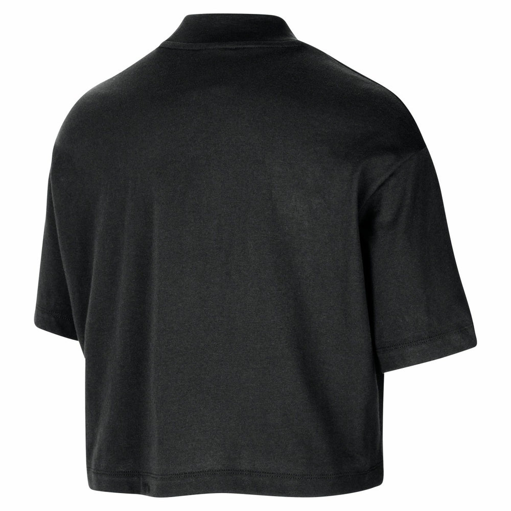Los Angeles Lakers Women's Courtside Mock Neck Loose Fit Cropped T-Shirt Online