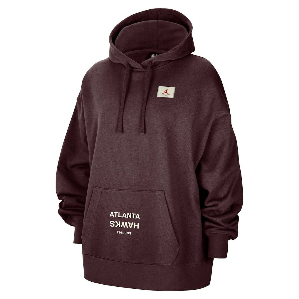 Atlanta Hawks Jordan Brand Women's Courtside Statement Edition Oversize Pullover Hoodie On Sale