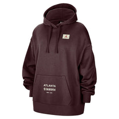 Atlanta Hawks Jordan Brand Women's Courtside Statement Edition Oversize Pullover Hoodie On Sale