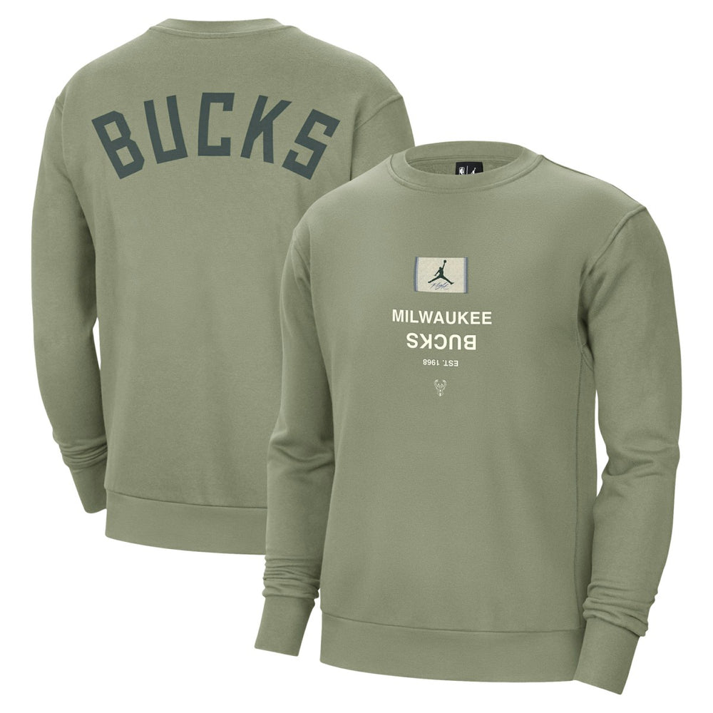 Milwaukee Bucks Jordan Brand Courtside Statement Edition Heavyweight Pullover Sweatshirt Discount