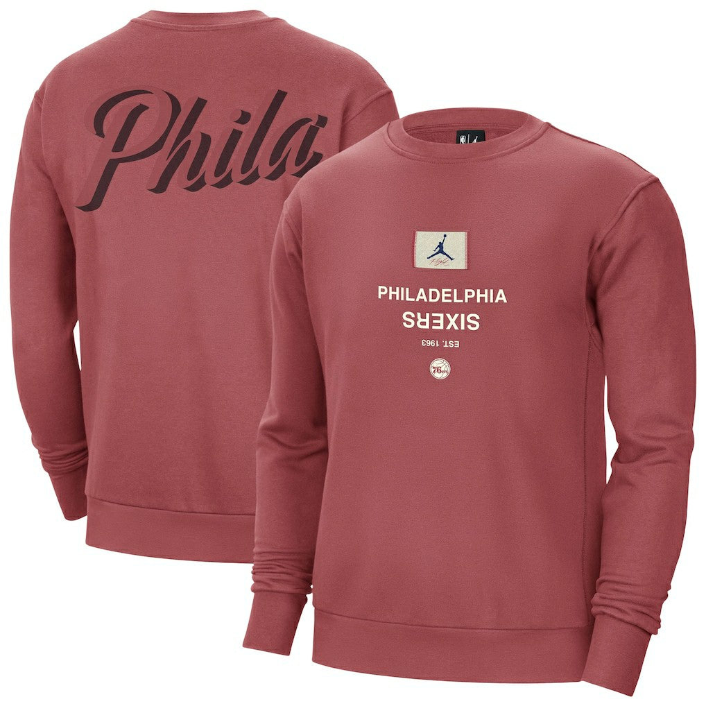 Philadelphia 76ers Jordan Brand Courtside Statement Edition Heavyweight Pullover Sweatshirt Discount