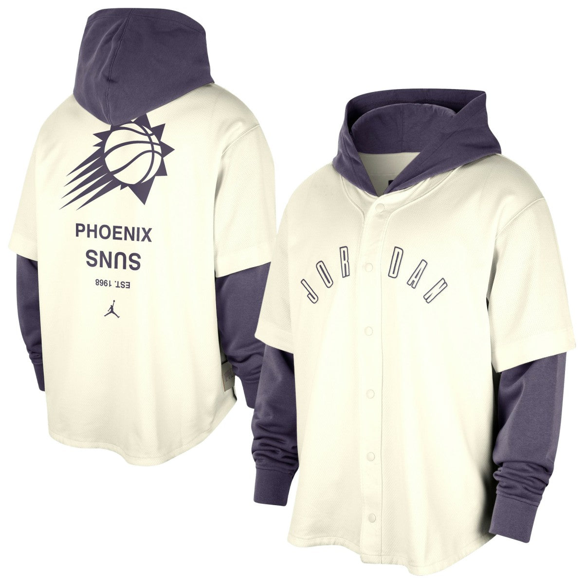 Phoenix Suns Jordan Brand Courtside Statement Edition MVP Jersey Pullover Hoodie On Sale