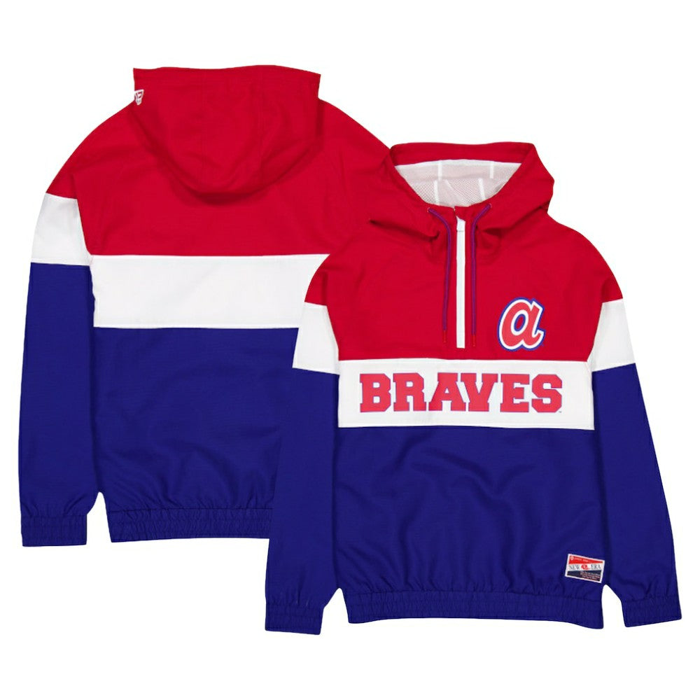Atlanta Braves New Era Ripstop Raglan Quarter-Zip Hoodie Windbreaker Jacket | MLB Outlet