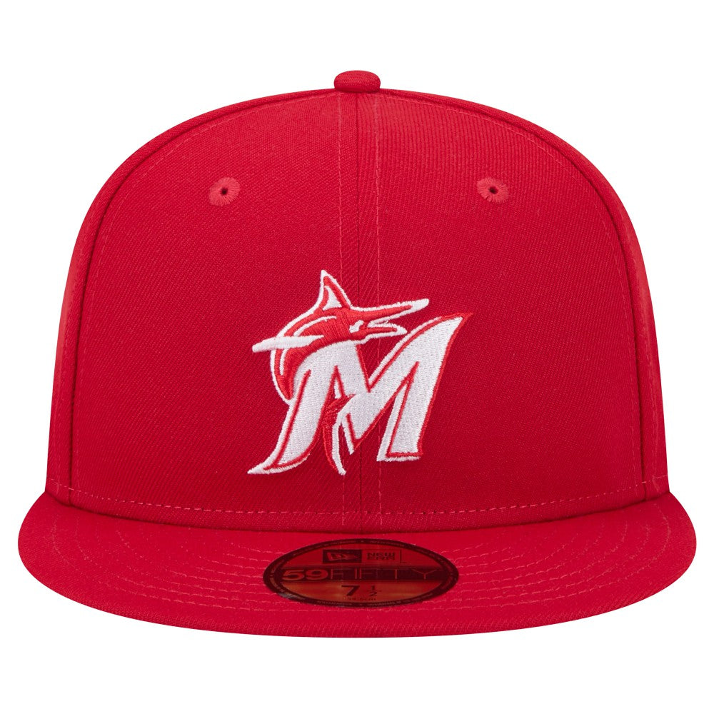 Miami Marlins New Era White Logo 59FIFTY Fitted Hat | MLB Sale