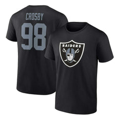 Las Vegas Raiders Fanatics Maxx Crosby  Player Icon Name & Number T-Shirt