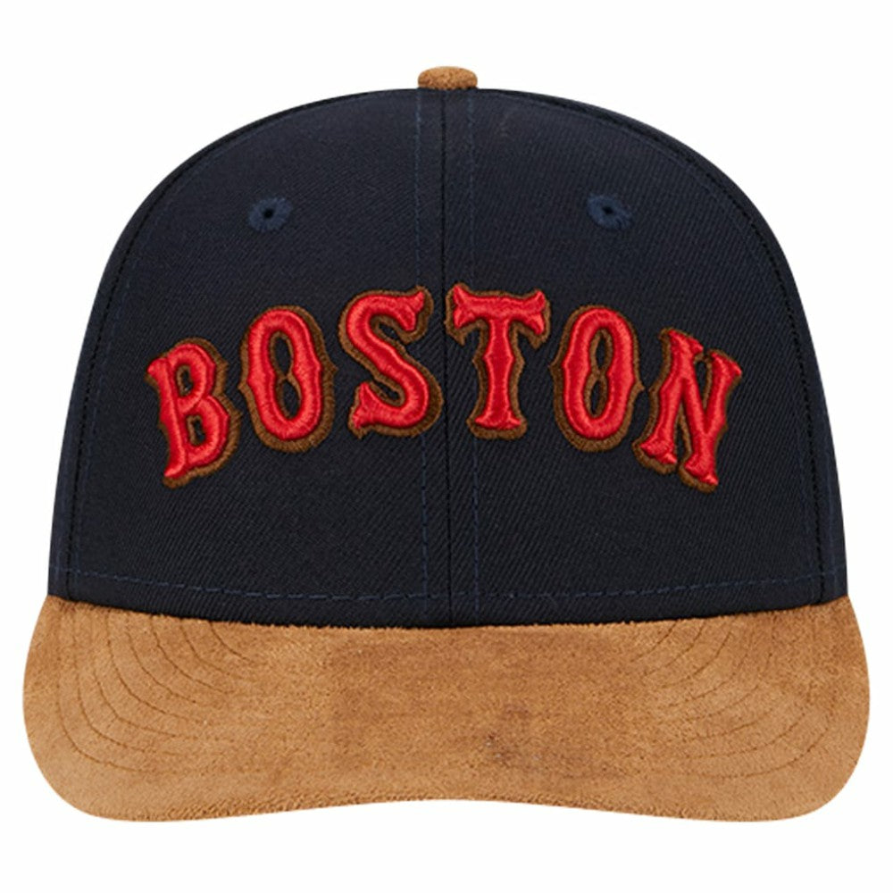 Boston Red Sox New Era Team Suede Visor Low Profile 59FIFTY Fitted Hat | MLB US