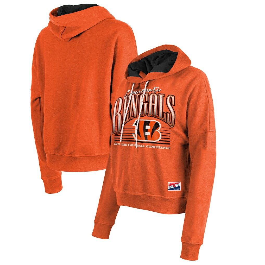 Cincinnati Bengals New Era Women's Boxy Pullover Hoodie