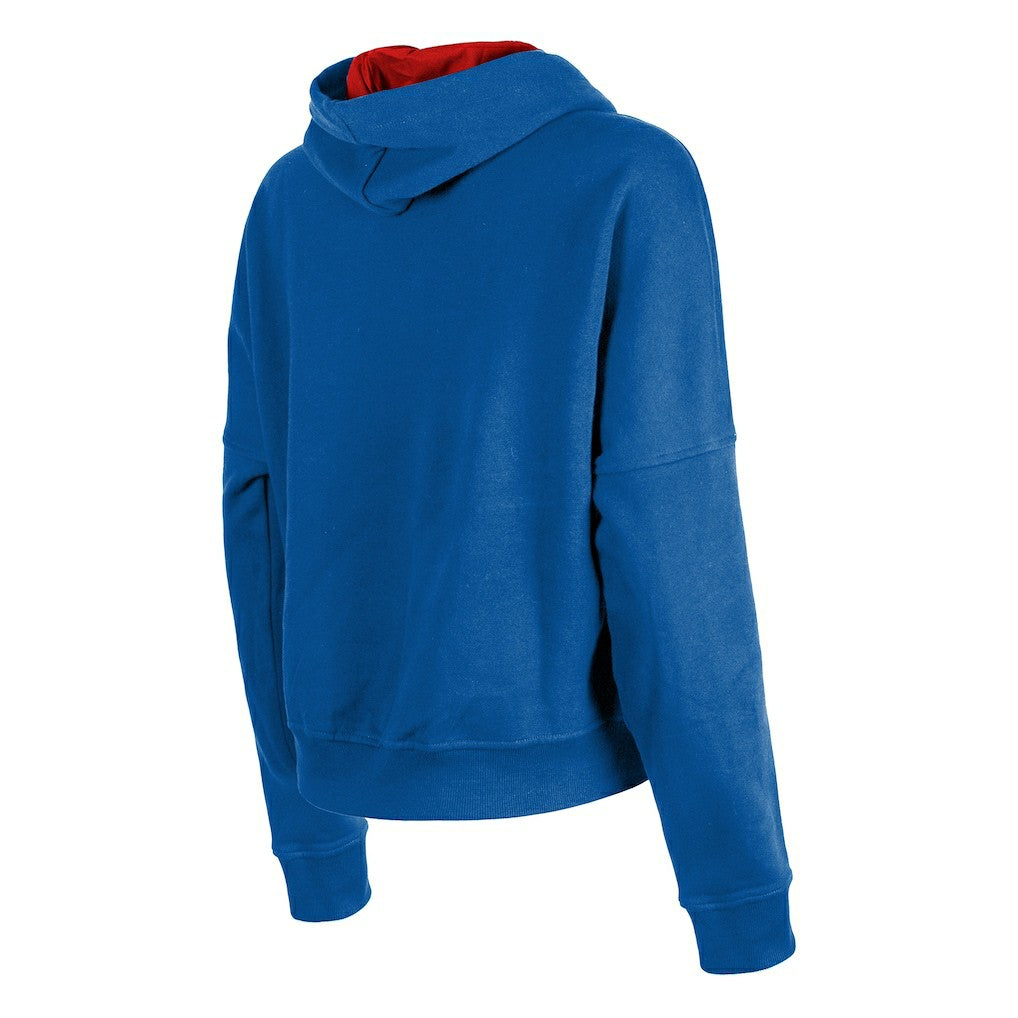 New England Patriots New Era Women's Throwback Boxy Pullover Hoodie