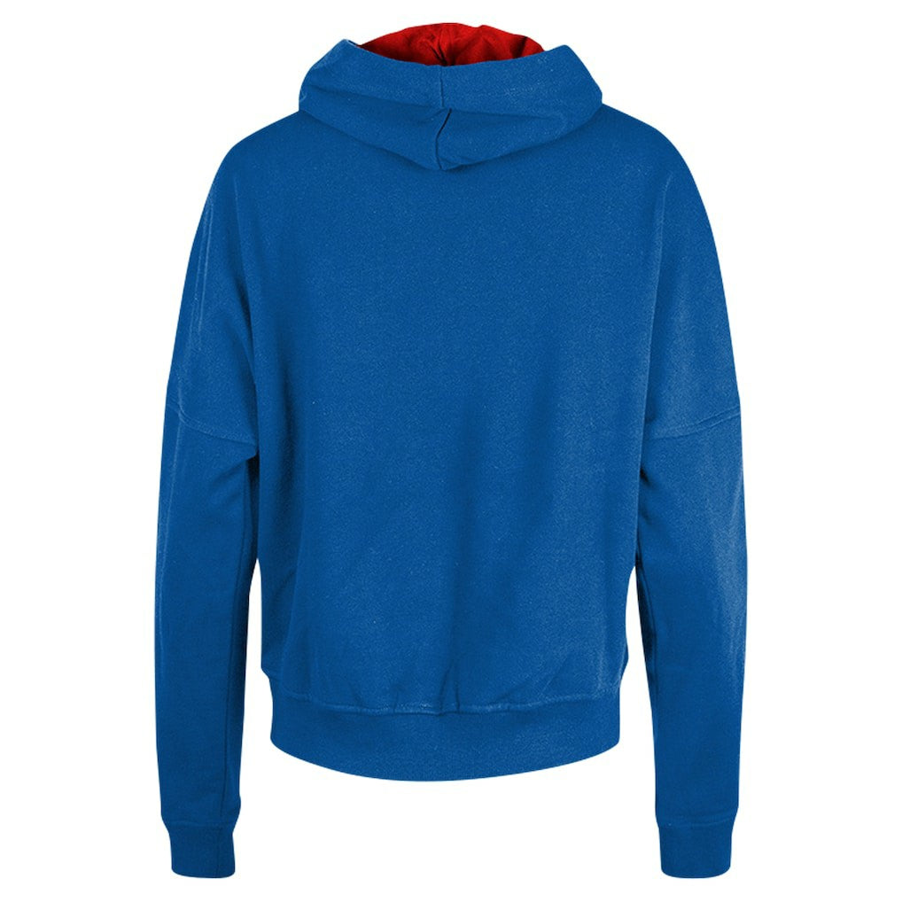 New England Patriots New Era Women's Throwback Boxy Pullover Hoodie