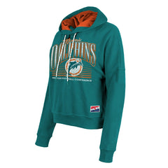 Miami Dolphins New Era Women's Throwback Boxy Pullover Hoodie