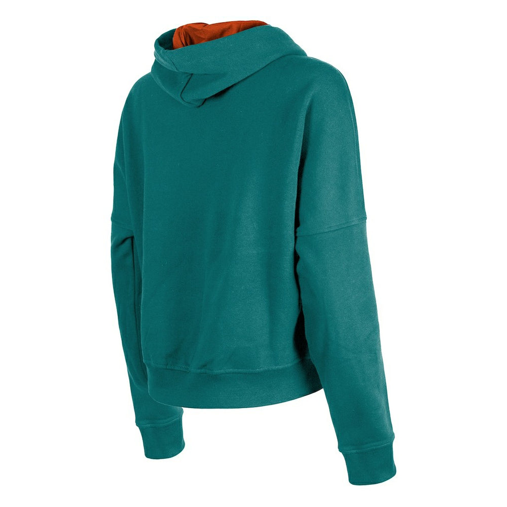 Miami Dolphins New Era Women's Throwback Boxy Pullover Hoodie