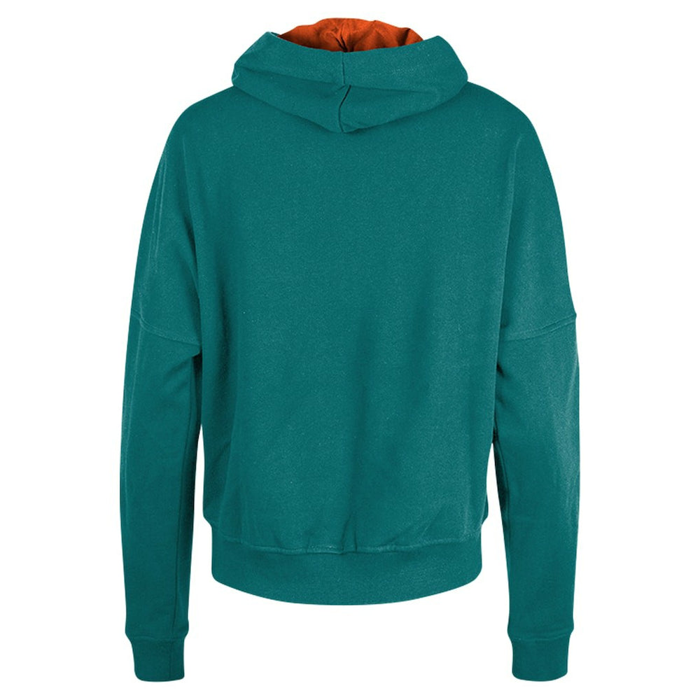 Miami Dolphins New Era Women's Throwback Boxy Pullover Hoodie