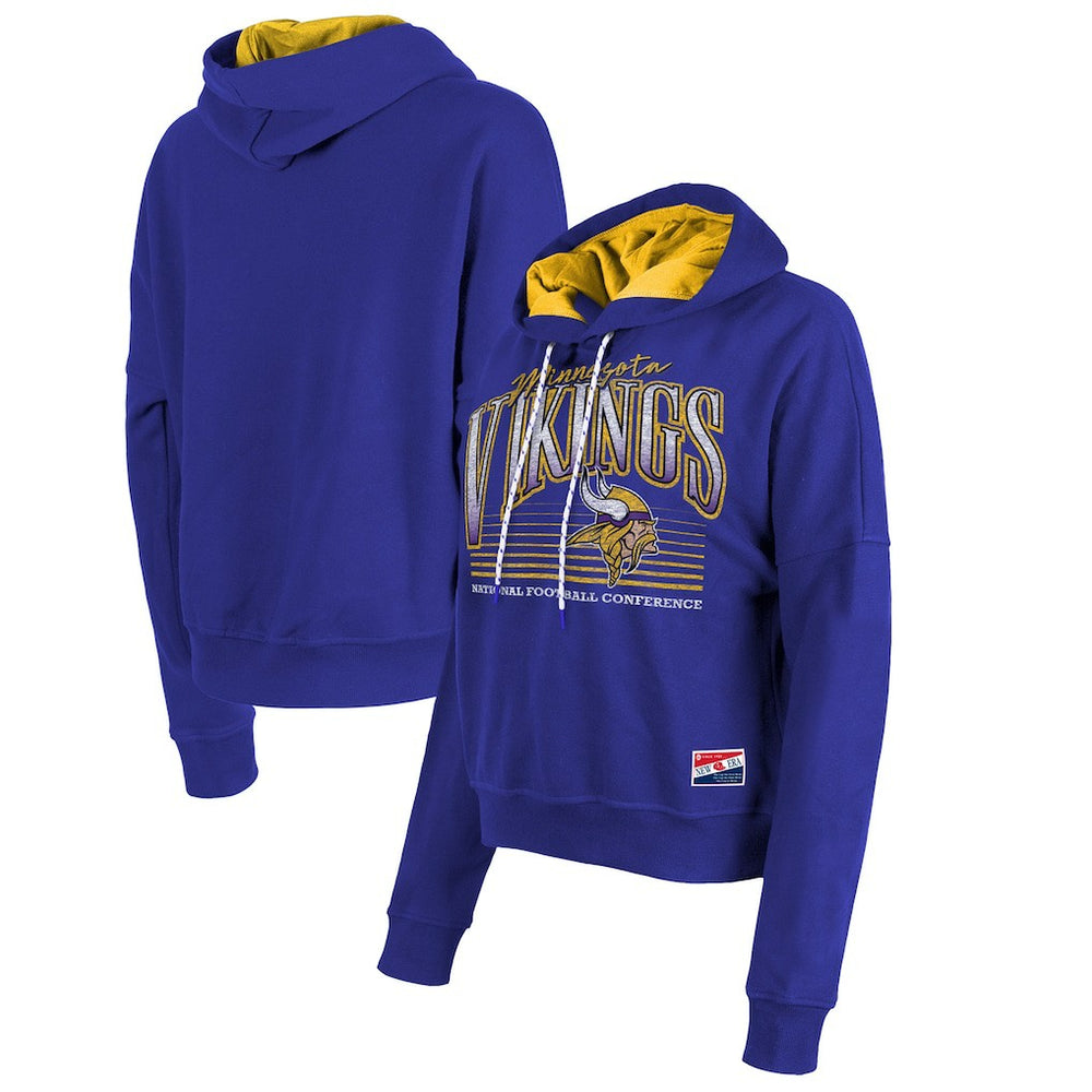Minnesota Vikings New Era Women's Boxy Pullover Hoodie