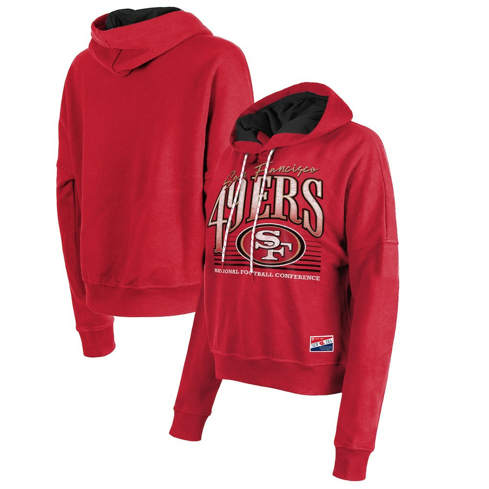 San Francisco 49ers New Era Women's Boxy Pullover Hoodie