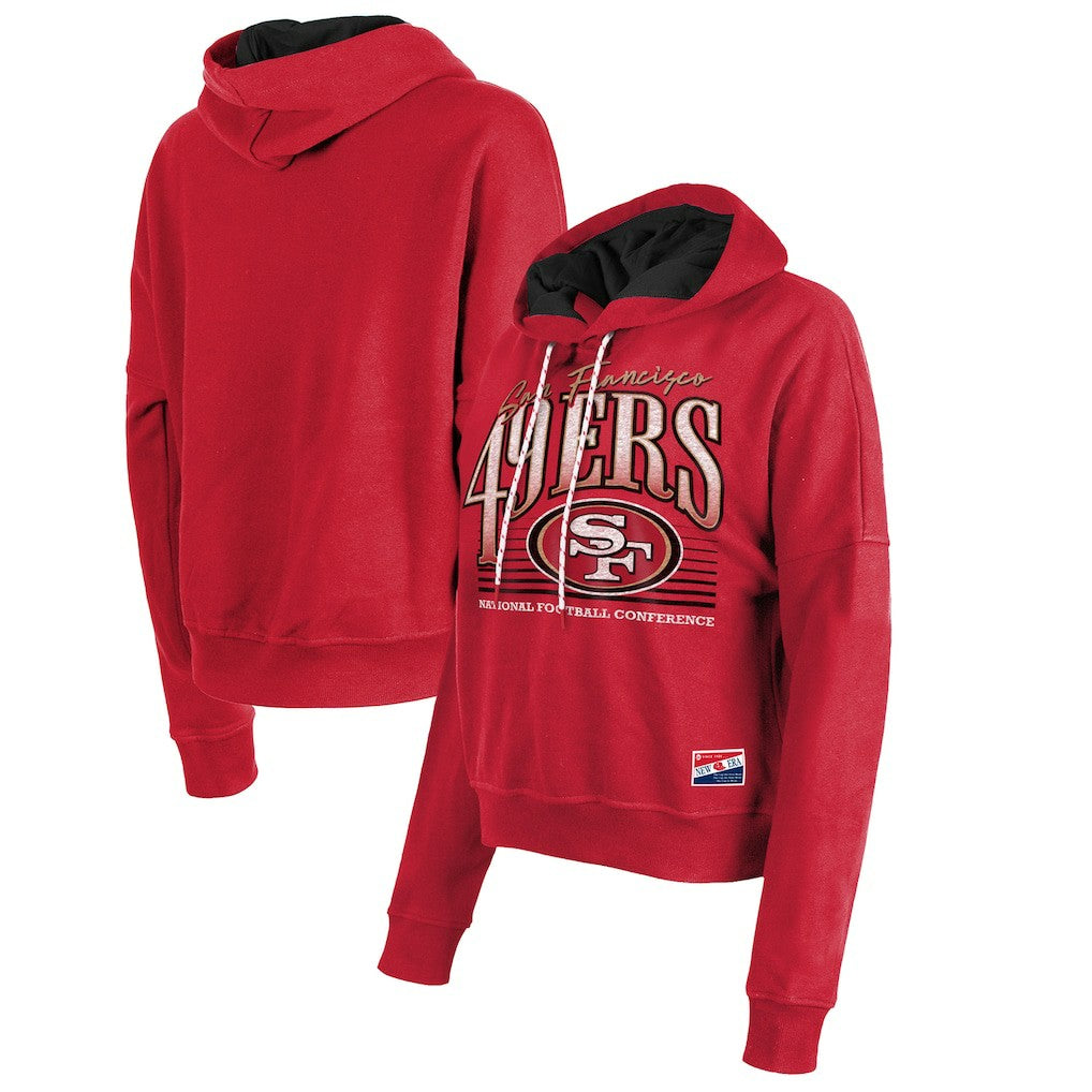 San Francisco 49ers New Era Women's Boxy Pullover Hoodie