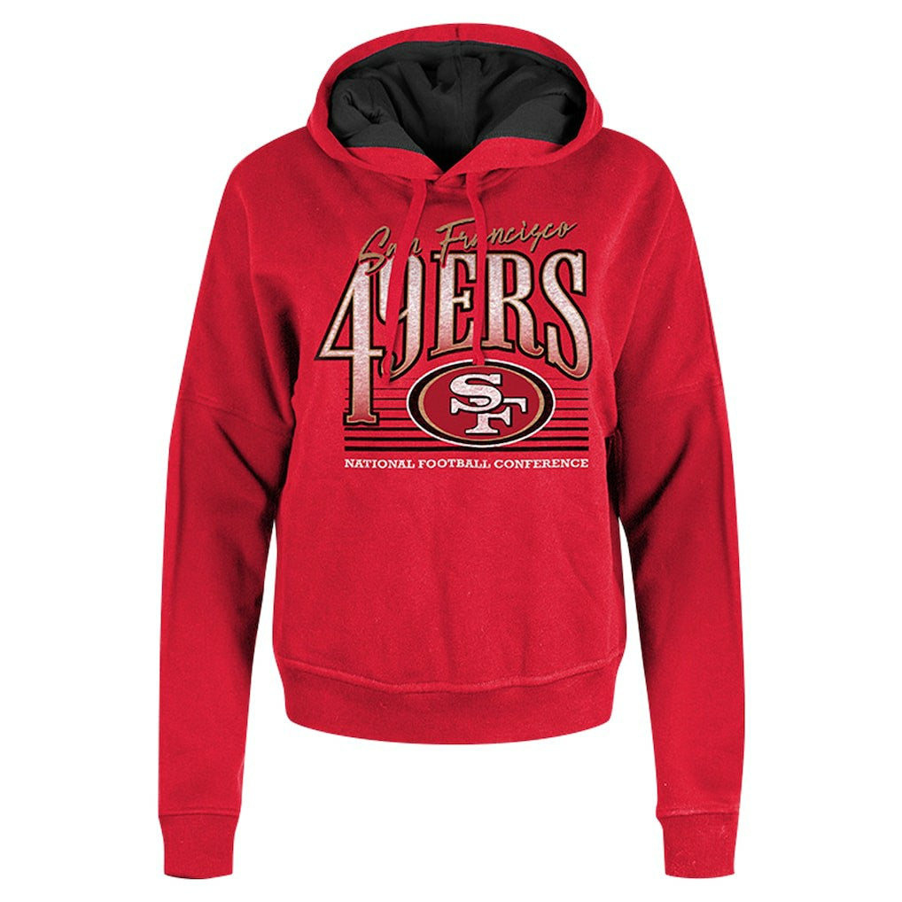 San Francisco 49ers New Era Women's Boxy Pullover Hoodie