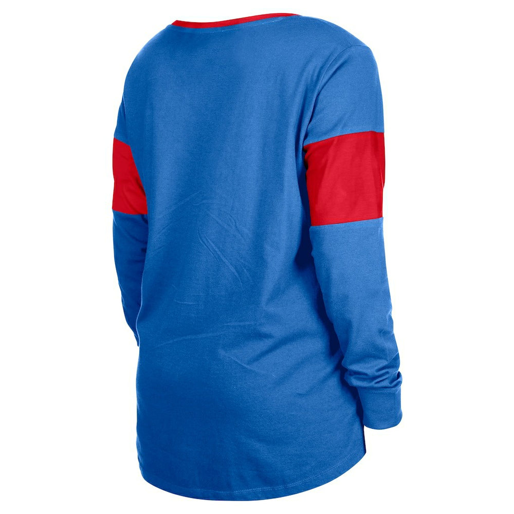 Buffalo Bills New Era Women's Lace-Up Notch-Neck Long Sleeve T-Shirt