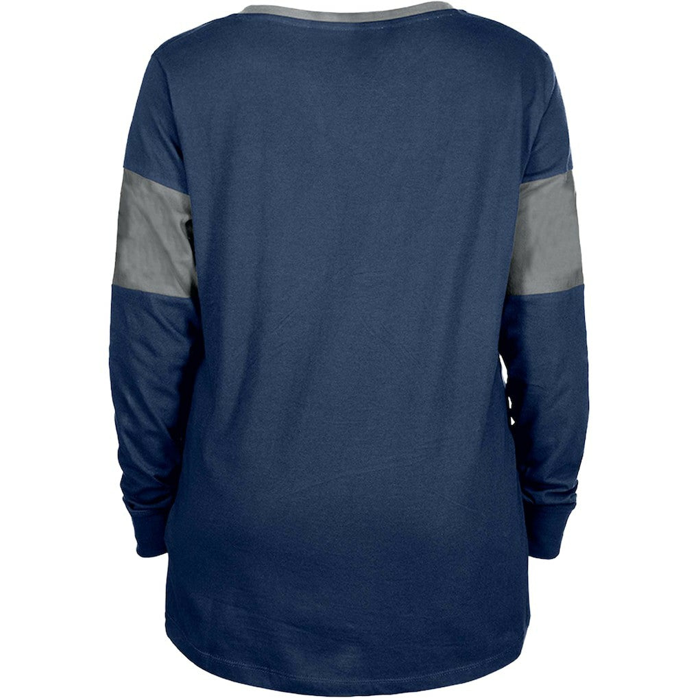 Dallas Cowboys New Era Women's Lace-Up Notch-Neck Long Sleeve T-Shirt