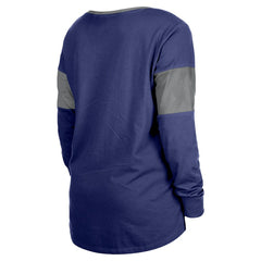 Indianapolis Colts New Era Women's Lace-Up Notch-Neck Long Sleeve T-Shirt
