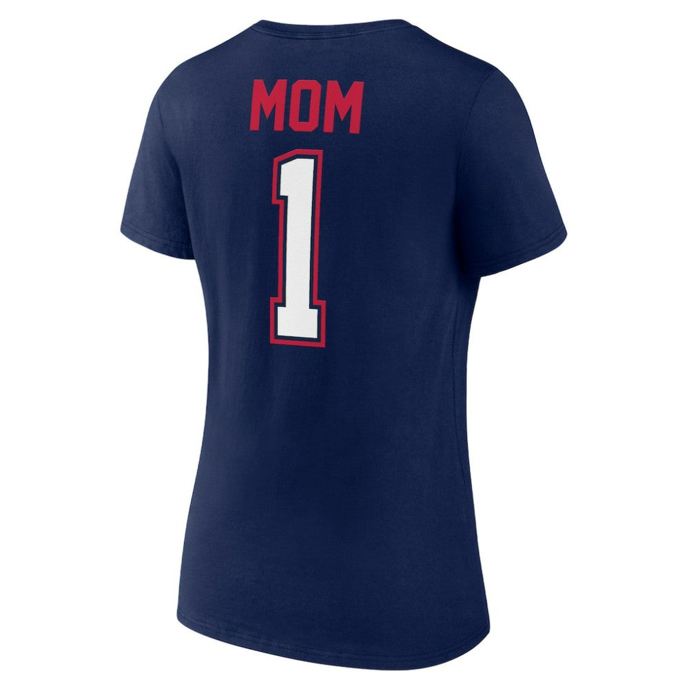 Atlanta Braves Fanatics Women's Plus Size Mother's Day #1 Mom V-Neck T-Shirt | MLB New