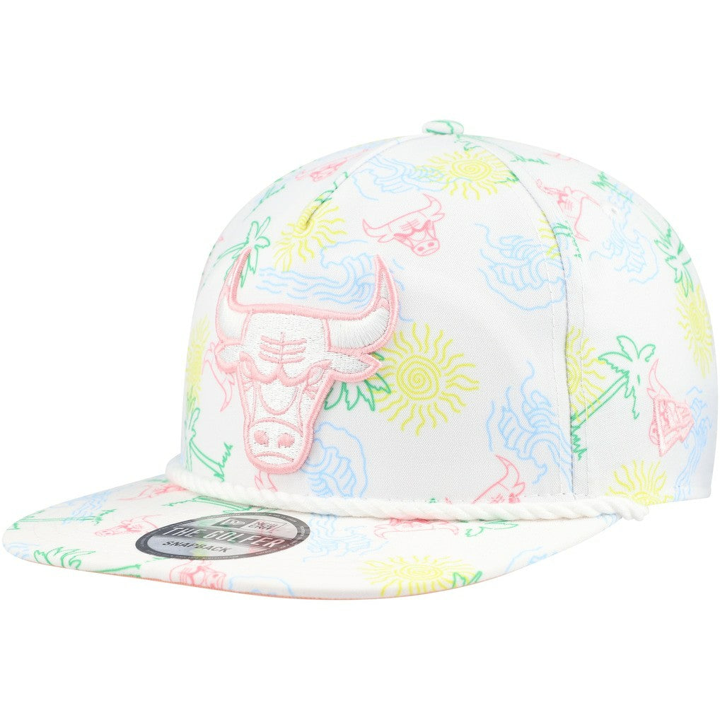 Chicago Bulls Palm Trees and Waves Golfer Adjustable Hat For Sale