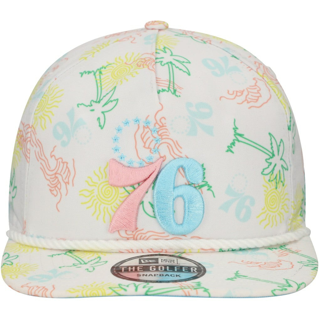 Philadelphia 76ers Palm Trees and Waves Golfer Adjustable Hat Online