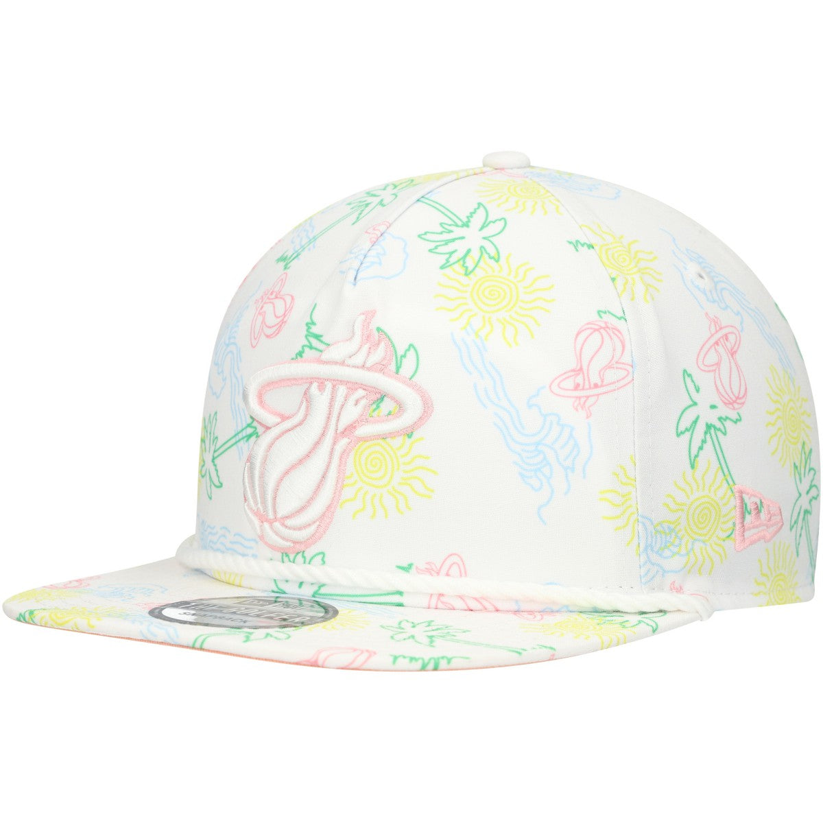 Miami Heat Palm Trees and Waves Golfer Adjustable Hat Online