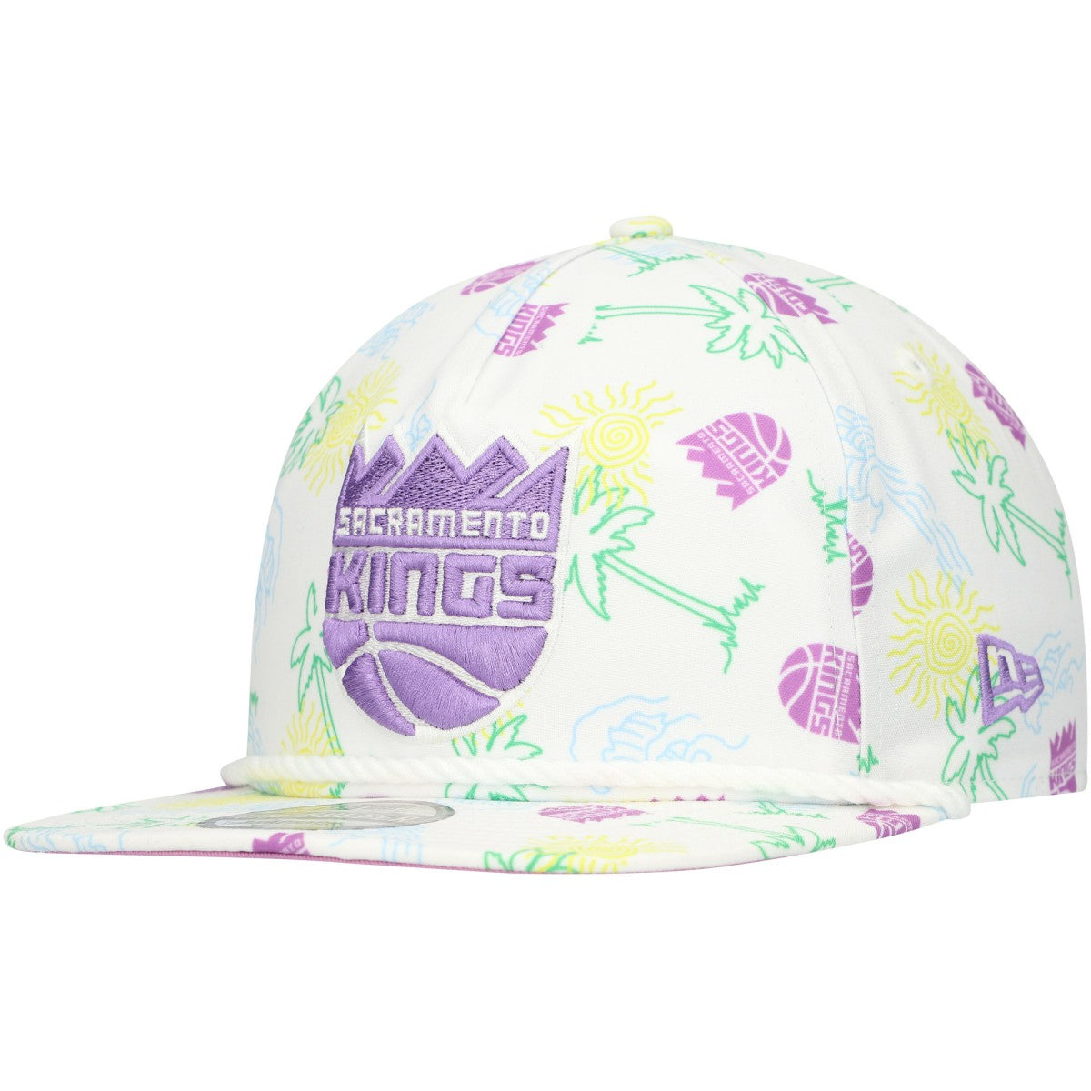 Sacramento Kings Palm Trees and Waves Golfer Adjustable Hat On Sale