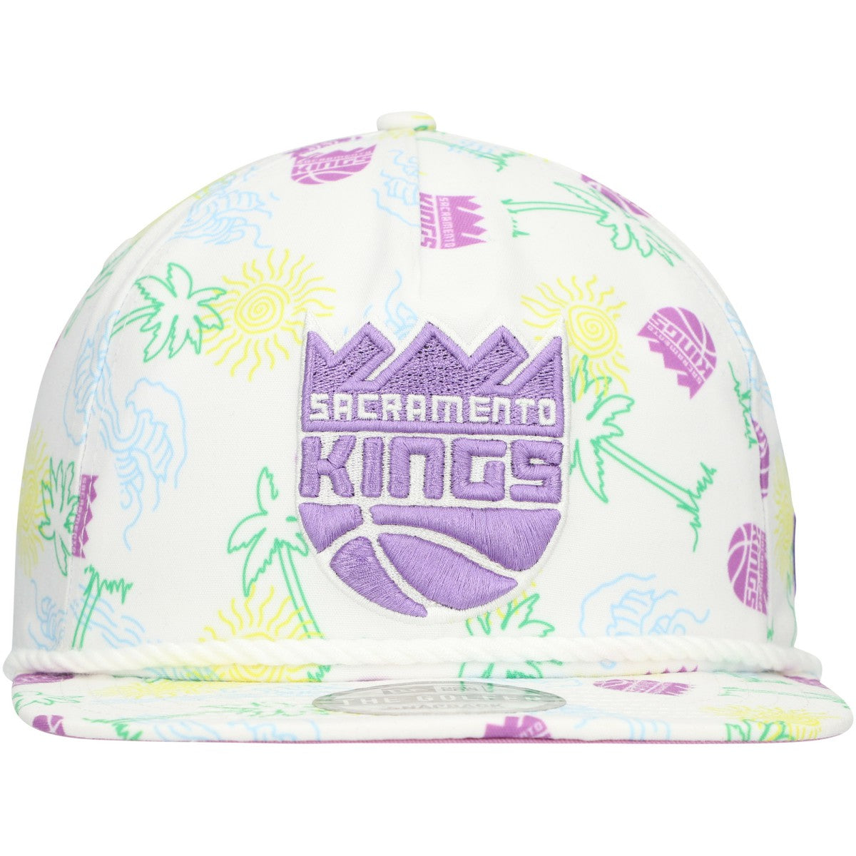Sacramento Kings Palm Trees and Waves Golfer Adjustable Hat On Sale